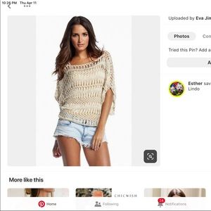 Sans Souci Cream Knit Swim Coverup